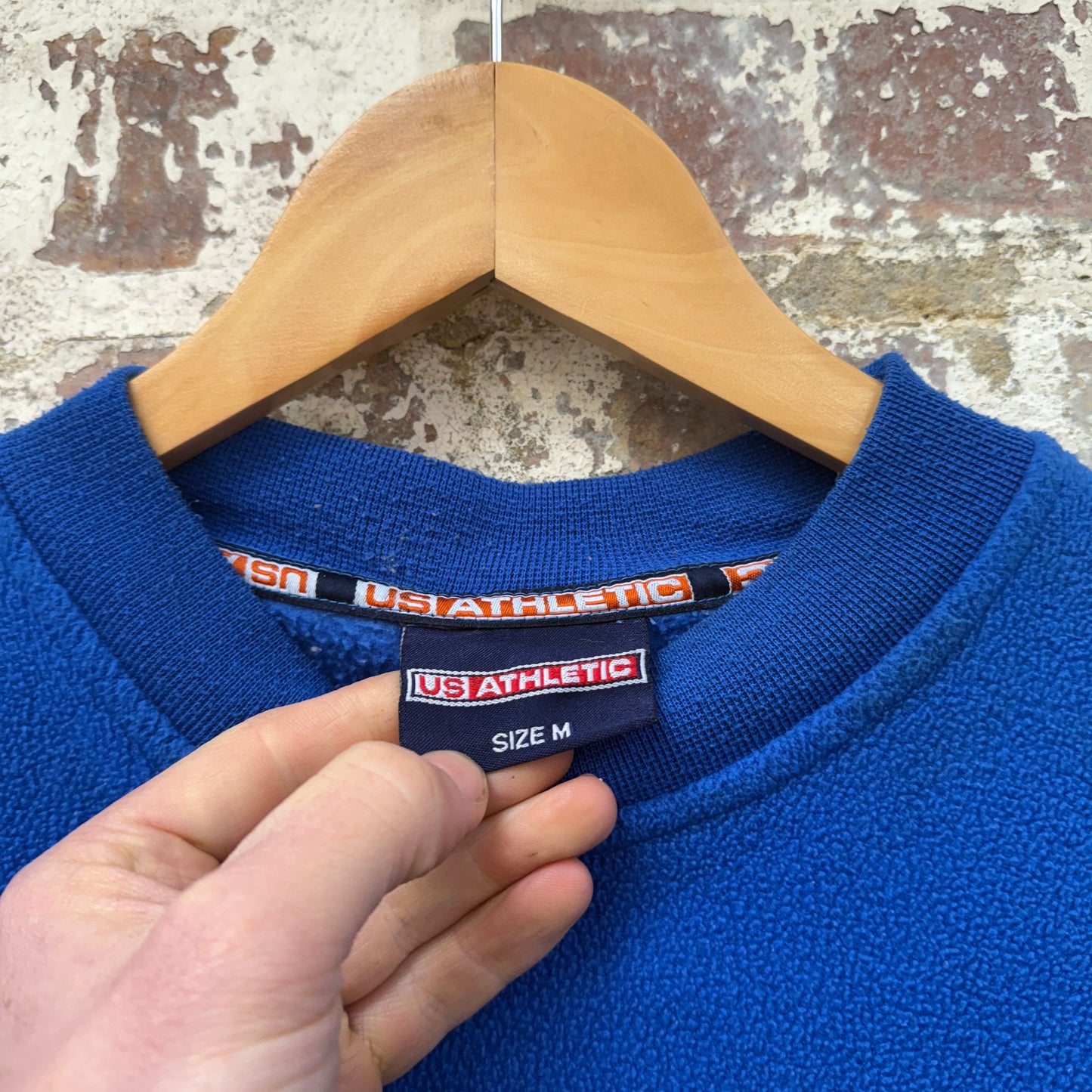 1990s Blue US Athletic Fleece Jumper