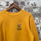 1980s Yellow Raglan Embroidered Sweatshirt