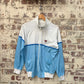 1980s Baby Blue and White Zip Up Track Top