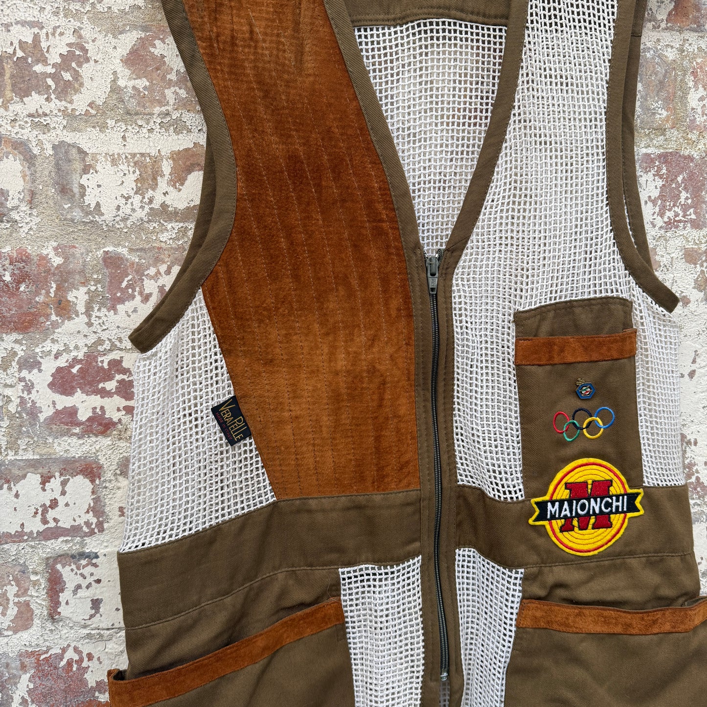 1970s Unusual Design Italian Shooting Gilet Jacket