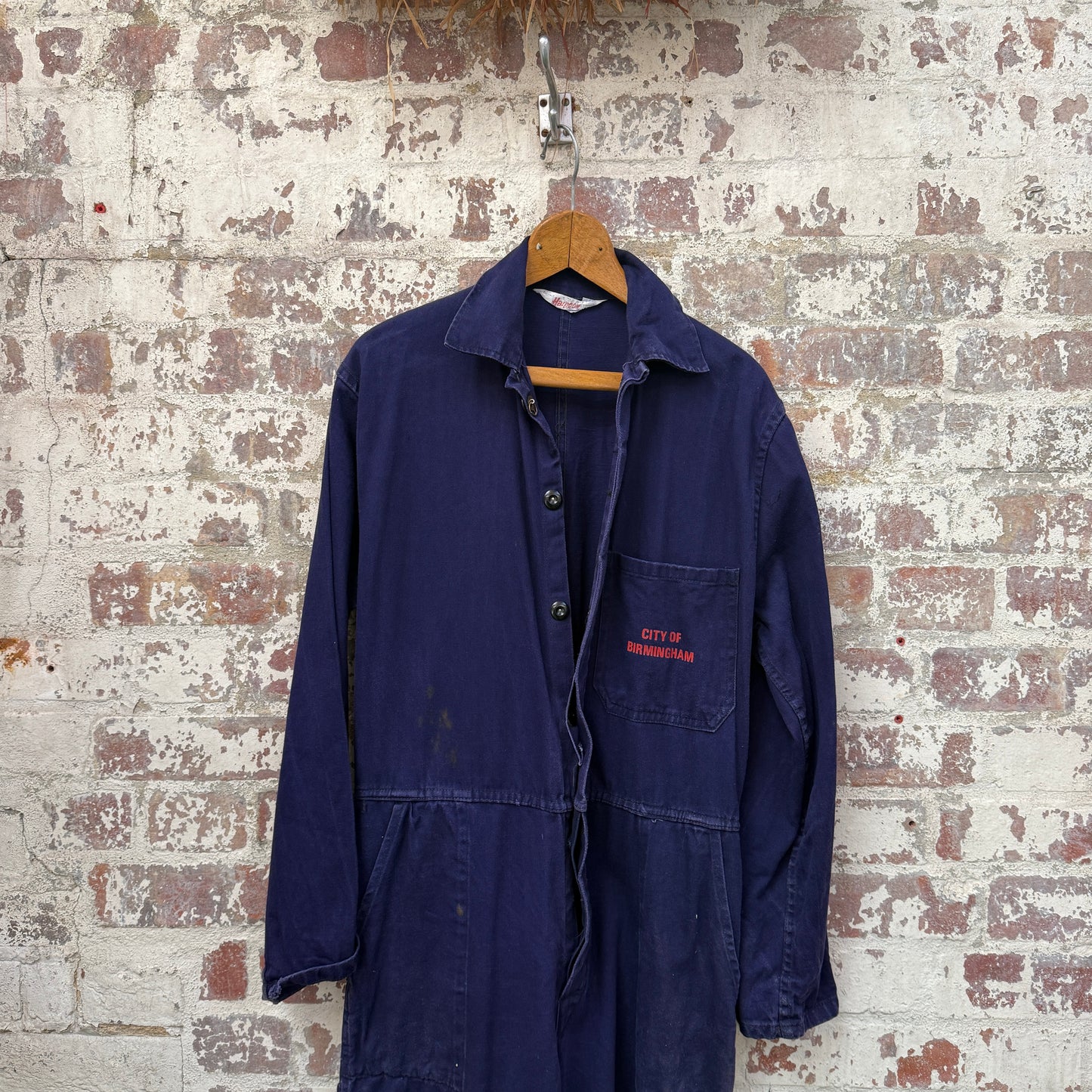 1960s Navy British Work Overall Boiler Suit