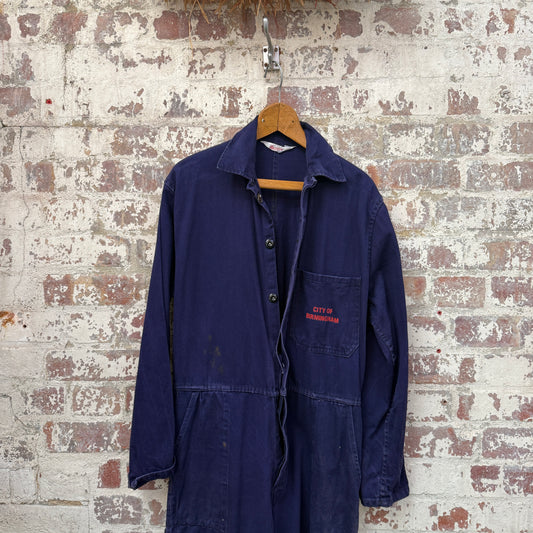 1960s Navy British Work Overall Boiler Suit