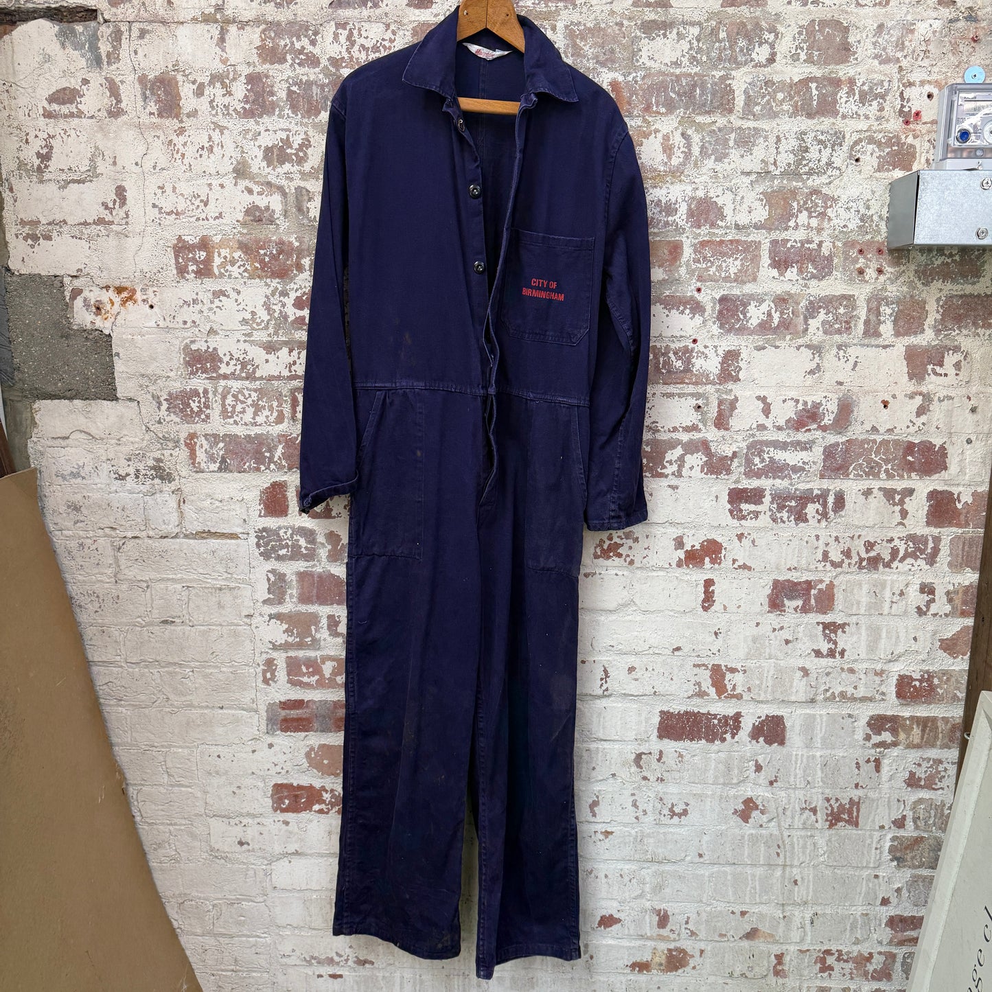 1960s Navy British Work Overall Boiler Suit