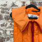 1970s Orange Unusual Padded Life Jacket Vest Gilet