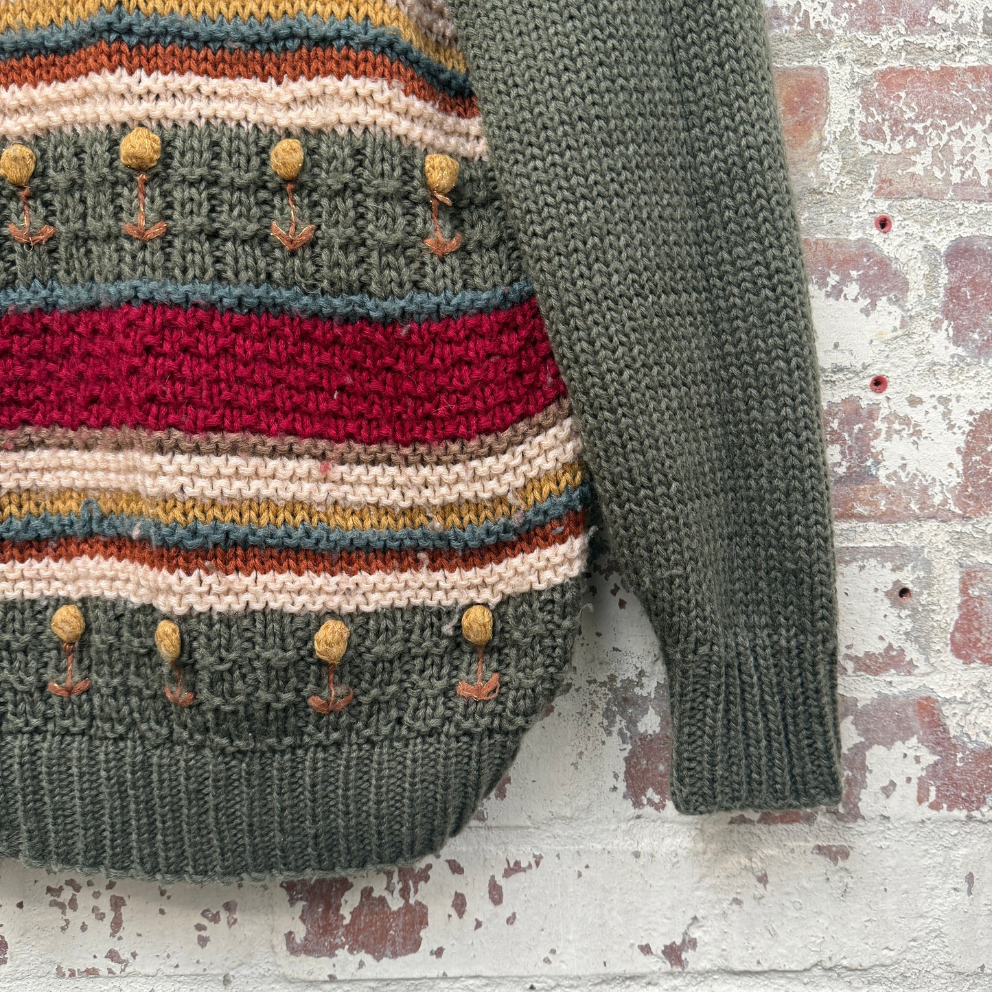 1980s Green Knitted Jumper
