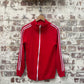 1980s Red Zip Up Track Top