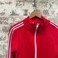 1980s Red Zip Up Track Top