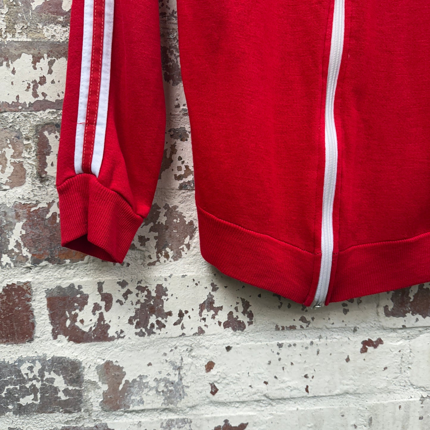 1980s Red Zip Up Track Top