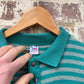 1980s Green Striped Button Sweatshirt Jumper