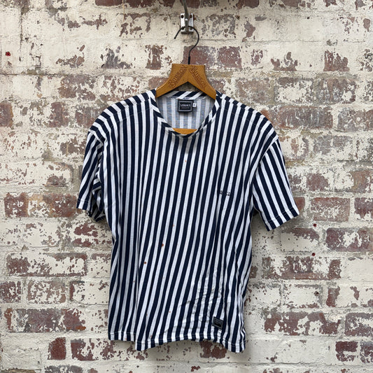 1990s Striped Versace Jeans T-Shirt