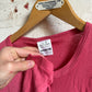 1970s Pink Button Long Sleeved Top
