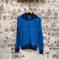 1970s Blue and Black Zip Up Track Top
