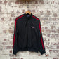 1990s Black Polo Sport Ralph Lauren Button Up Track Top