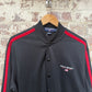 1990s Black Polo Sport Ralph Lauren Button Up Track Top