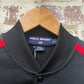 1990s Black Polo Sport Ralph Lauren Button Up Track Top