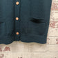 Vintage Dark Green Wool Guernsey Tank Top Jumper