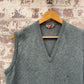 1970s Green jaeger Knitted Tank Top Sweater Vest