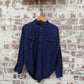 1960s Navy British Work Pullover Shirt