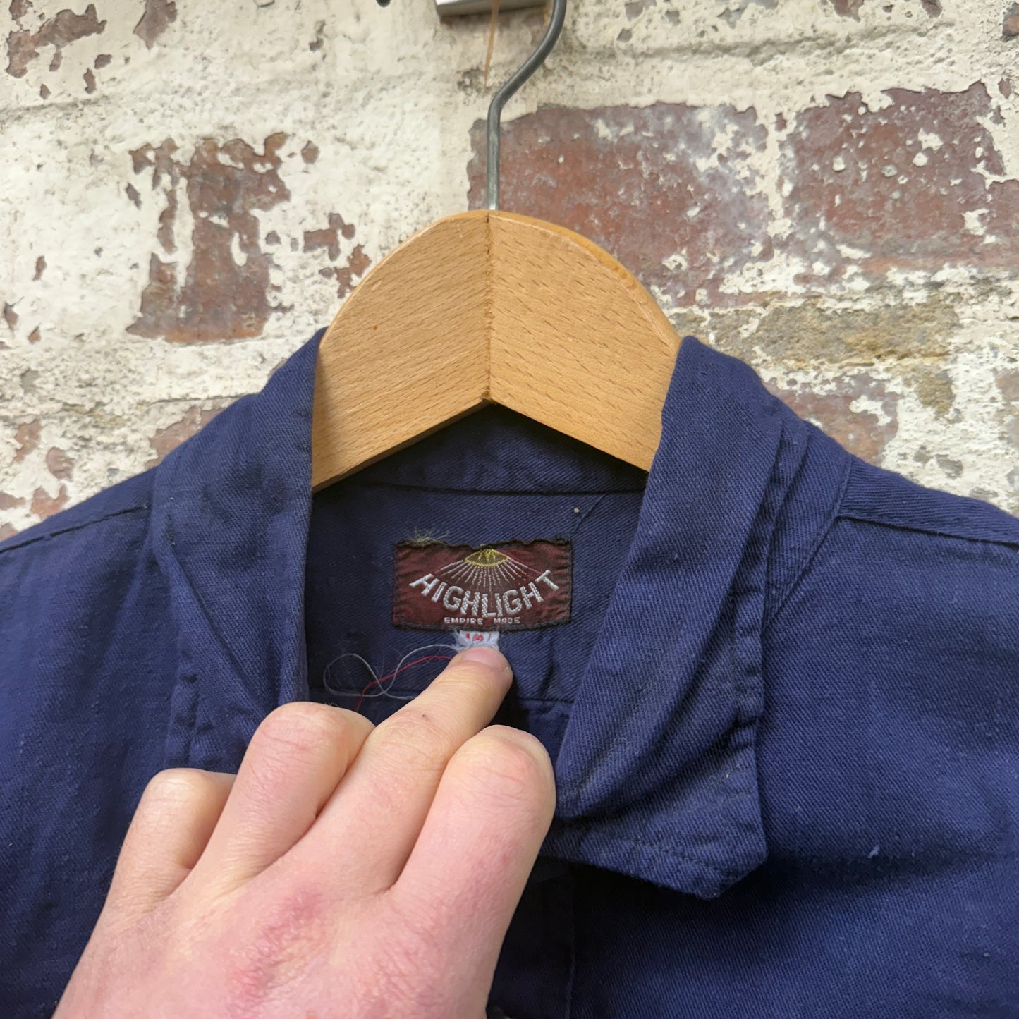 1960s Navy British Work Pullover Shirt