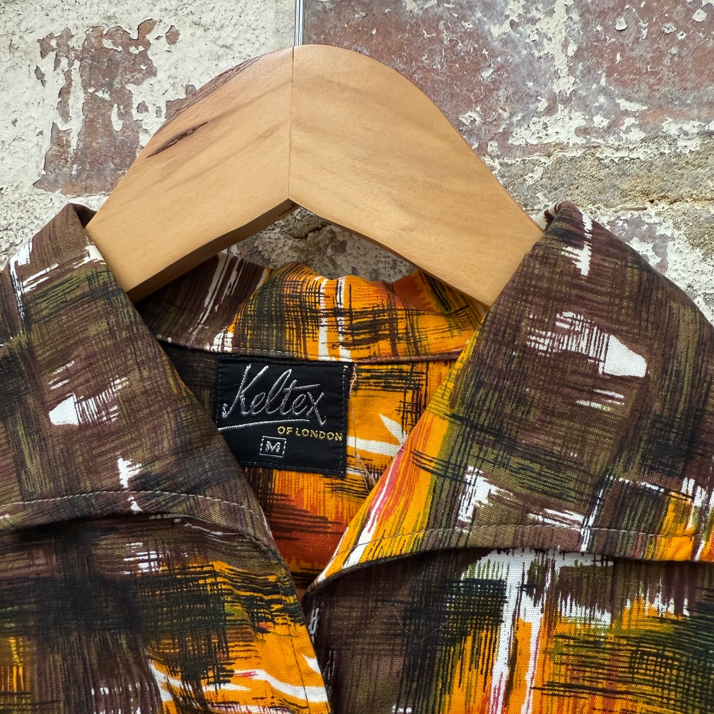 1960s British Patterned Keltex Button Leisure Shirt