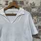 1960s 1970s White Towelling Leisure Shirt