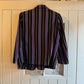 1940s Black Multicoloured Mod College University Suit Blazer