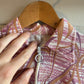 1970s Psychedelic Zip Polo Shirt Top