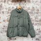 1980s Green Cotton Italian Military Puffer Jacket