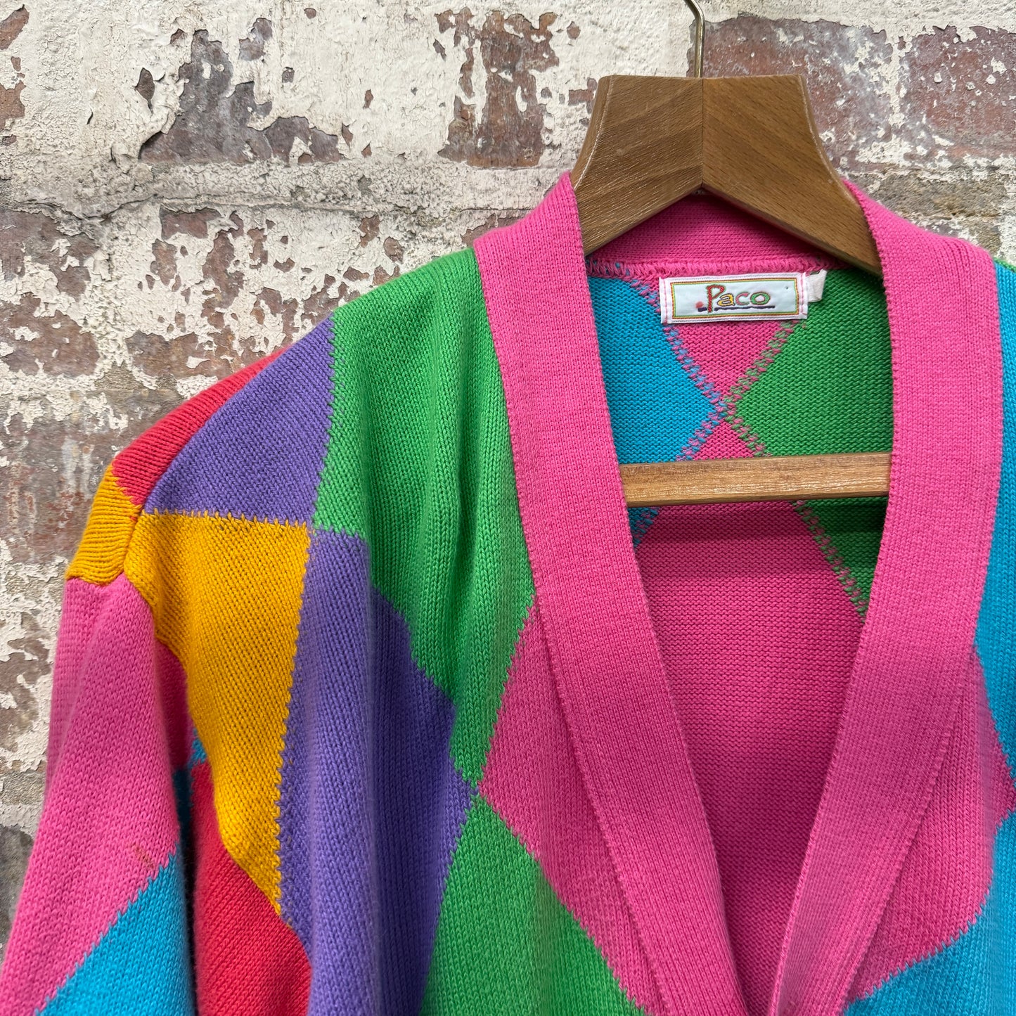 1990s Multicoloured Paco Cardigan Knitted Jumper