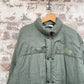 1980s Green Cotton Italian Military Puffer Jacket