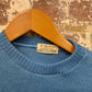 1940s 1950s Blue Wool Knitted Patterned Jumper