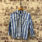 1960s Blue Striped British Pyjama Shirt