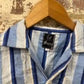 1960s Blue Striped British Pyjama Shirt