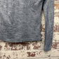 1970s 1980s Grey Unusual Long Sleeve Roll Neck Top