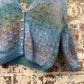 1970s Blue Multicoloured Mohair Knitted Cardigan Jumper
