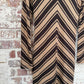 1970s Brown Striped Italian Dress