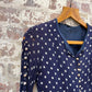 1930s Navy Polka Dot Drop Waist Silk Dress