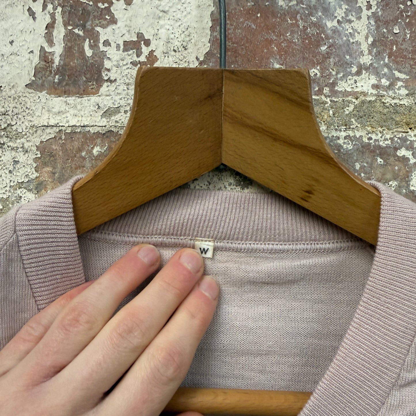 1940s 1950s Beige Knitted V-Neck Top