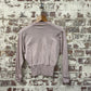 1940s 1950s Beige Knitted V-Neck Top