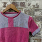 1970s Pink Knitted Striped Cotton Top