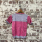 1970s Pink Knitted Striped Cotton Top