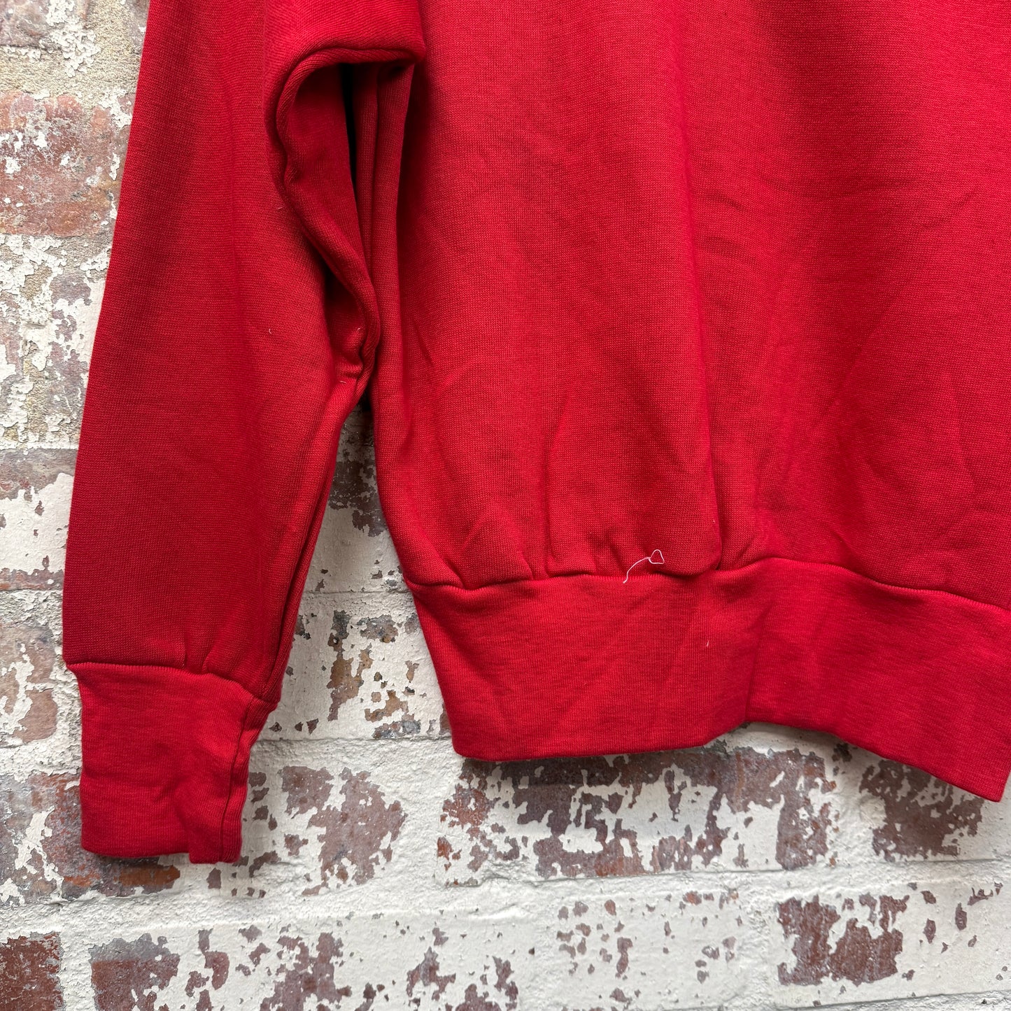 RARE 1950s 1960s Red British Single V Blank Sweatshirt