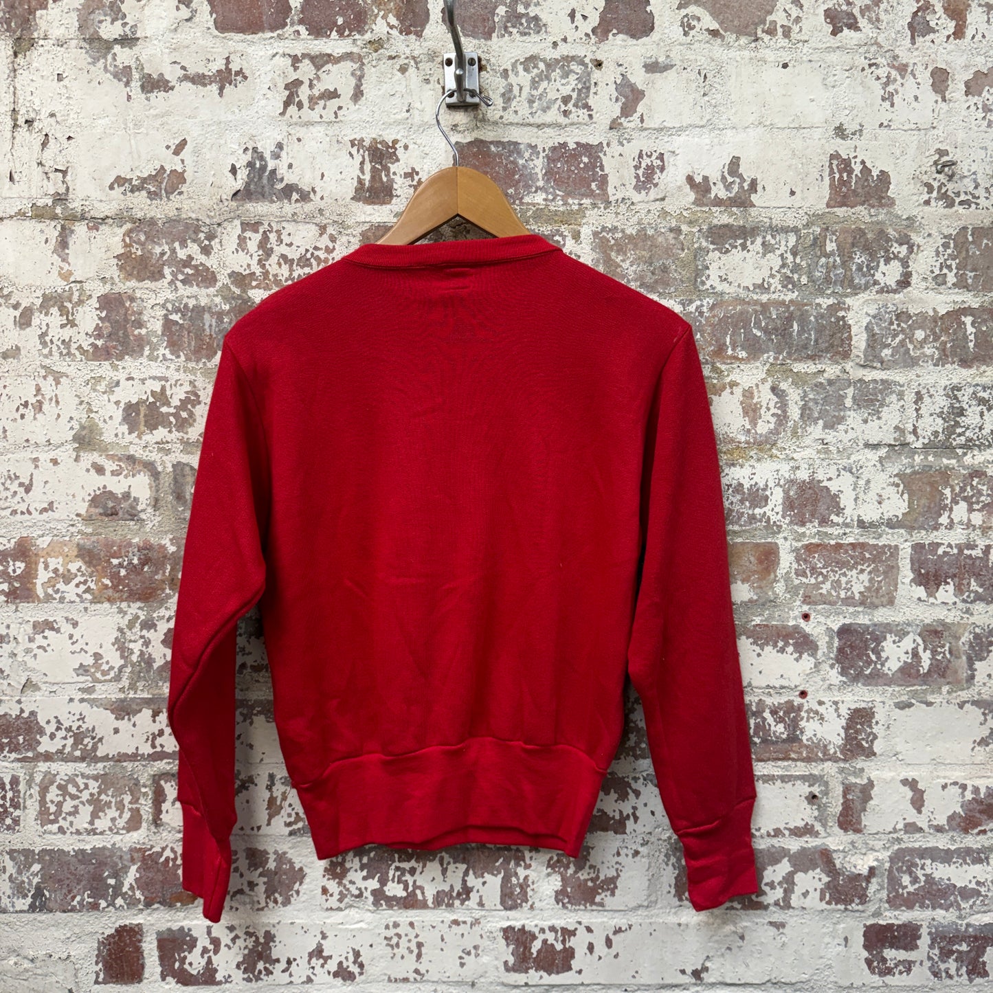 RARE 1950s 1960s Red British Single V Blank Sweatshirt