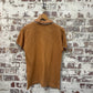 1960s British Timex Mustard Patterned Leisure Polo Shirt Top