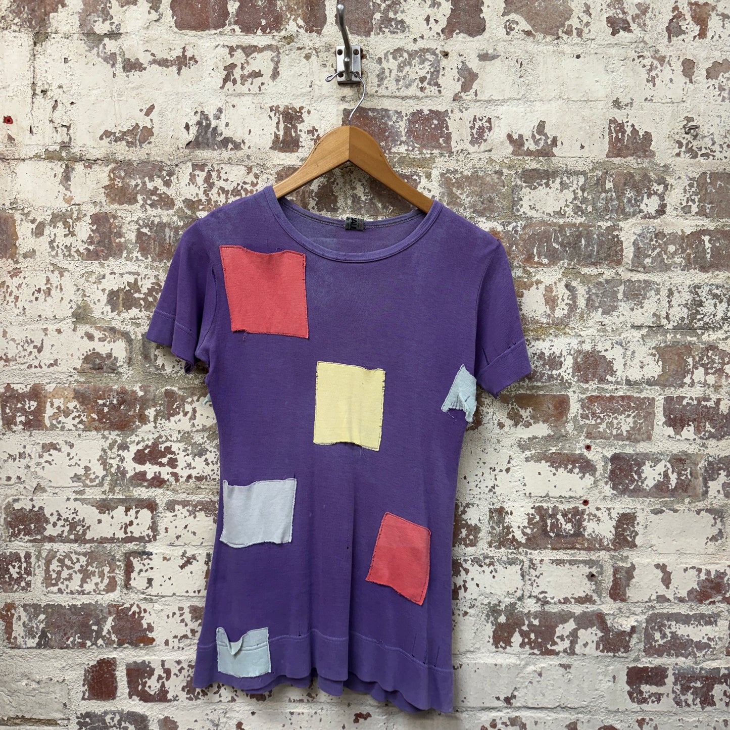 1970s Purple Punk Patched T-Shirt