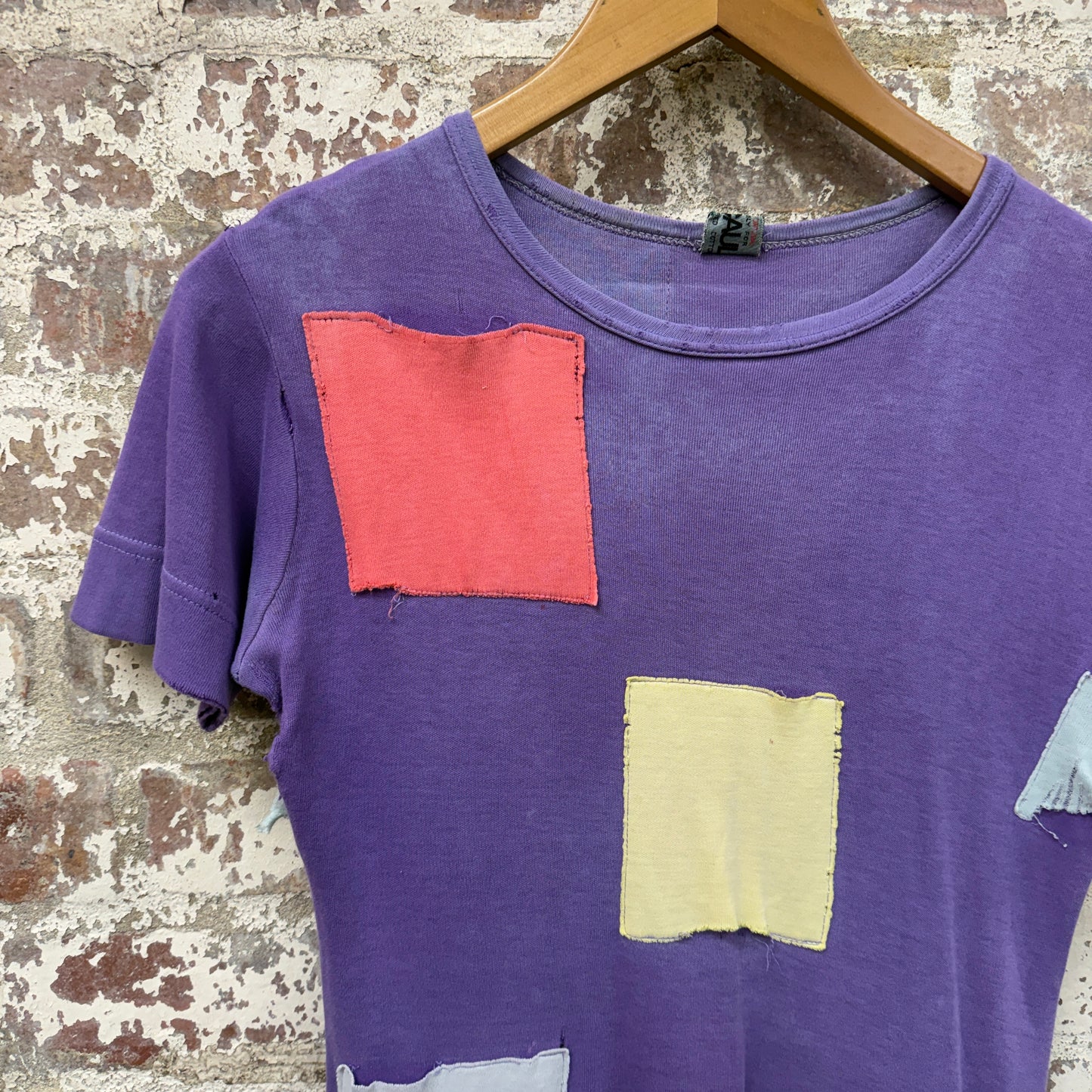 1970s Purple Punk Patched T-Shirt