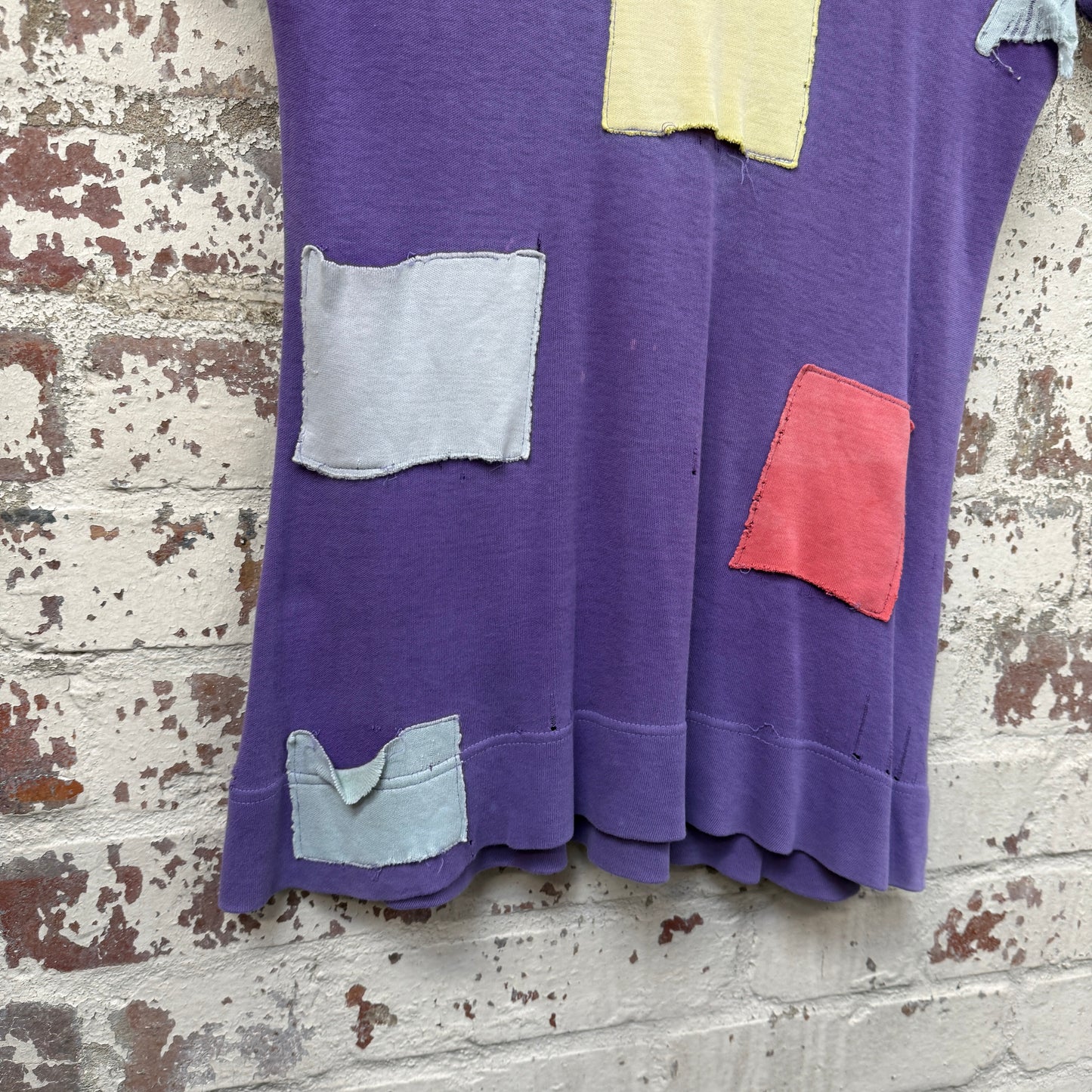 1970s Purple Punk Patched T-Shirt