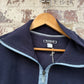 1990s Navy Reebok Zip Up Fleece Jumper