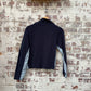 1990s Navy Reebok Zip Up Fleece Jumper