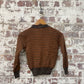 1970s Brown Striped Knitted Jumper